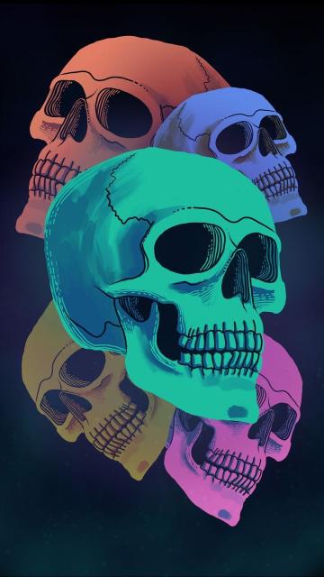 Colorful Skull Stack - Related Dark Wallpapers wallpaper