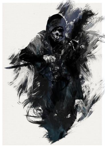 Corvo Attano Ink Portrait