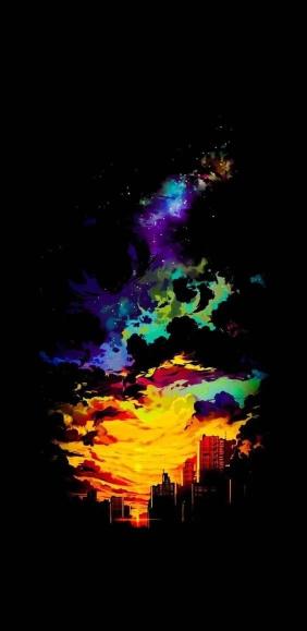 Cosmic City Sunset - Related Anime Wallpapers wallpaper