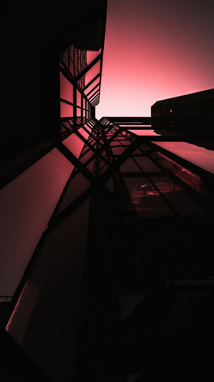 Crimson Architectural Abstraction - Related Dark Wallpapers wallpaper