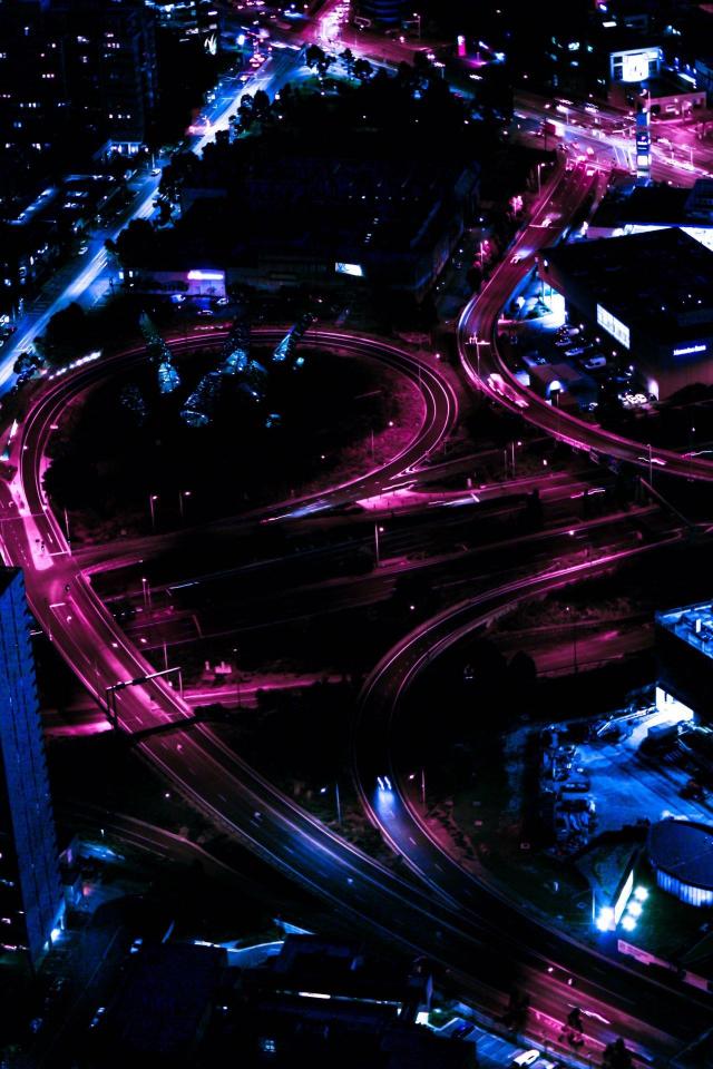 Cyberpunk City Interchange