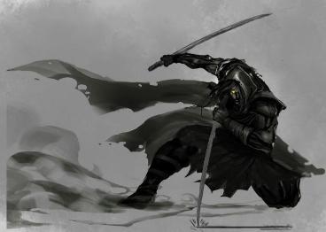 Dark Swordsman Silhouette