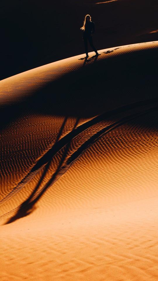 Desert Silhouette Wanderer - Related 4K Wallpapers wallpaper