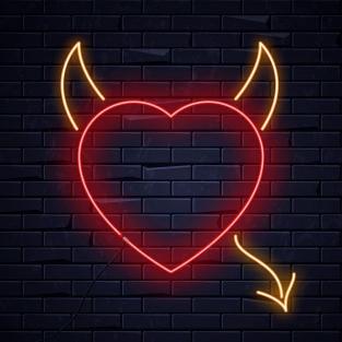 Devil Heart Neon Sign