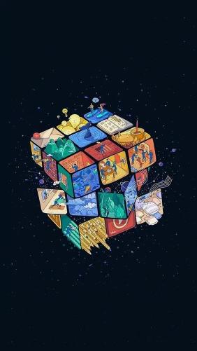 Dream Cube in Space - Related Dark Wallpapers wallpaper
