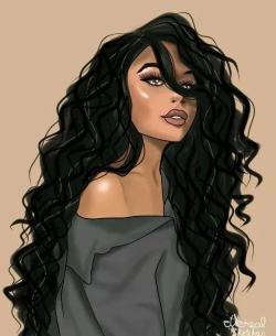 Elegant Woman Illustration - Related Dark Wallpapers wallpaper
