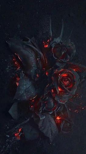 Emberglow Rose Bouquet - Related Dark Wallpapers wallpaper