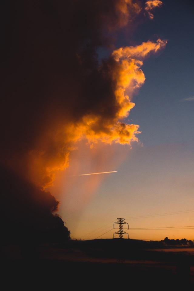 Fiery Sunset Silhouette - Related Dark Wallpapers wallpaper