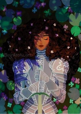 Floral Knight Contemplation - Related Dark Wallpapers wallpaper
