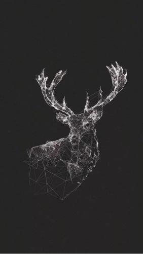 Geometric Deer Illustration - Related Dark Wallpapers wallpaper