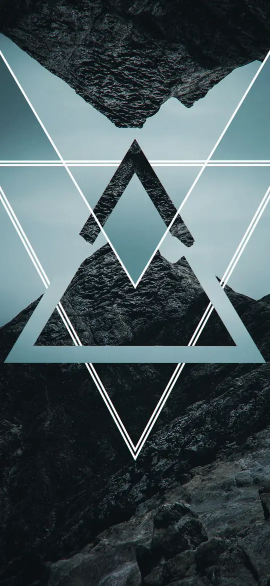 Geometric Mountainscape Abstract - Related Dark Wallpapers wallpaper