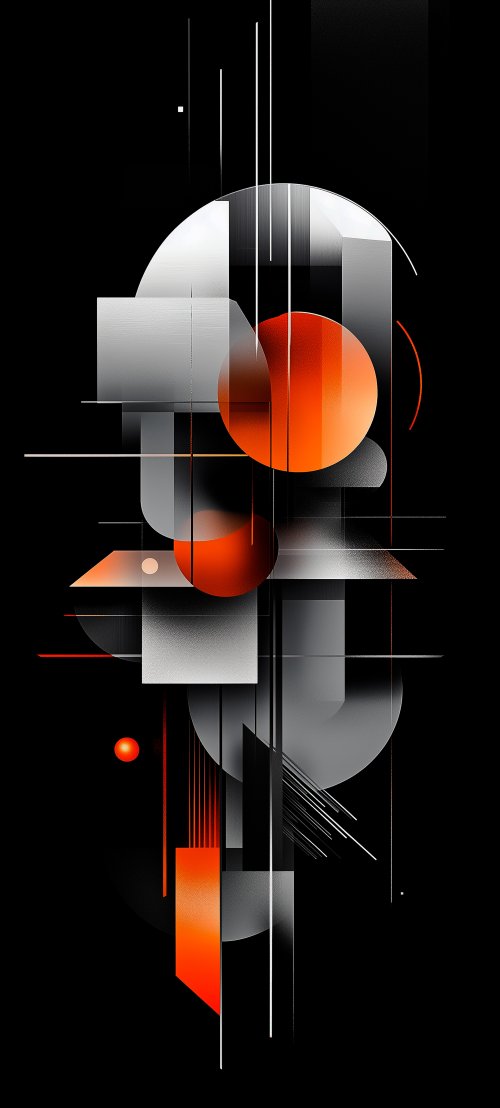 Geometric Orange Ascent
