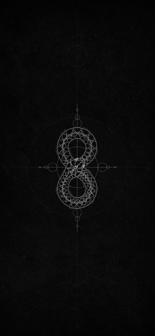 Geometric Snake Symbol - Related Dark Wallpapers wallpaper