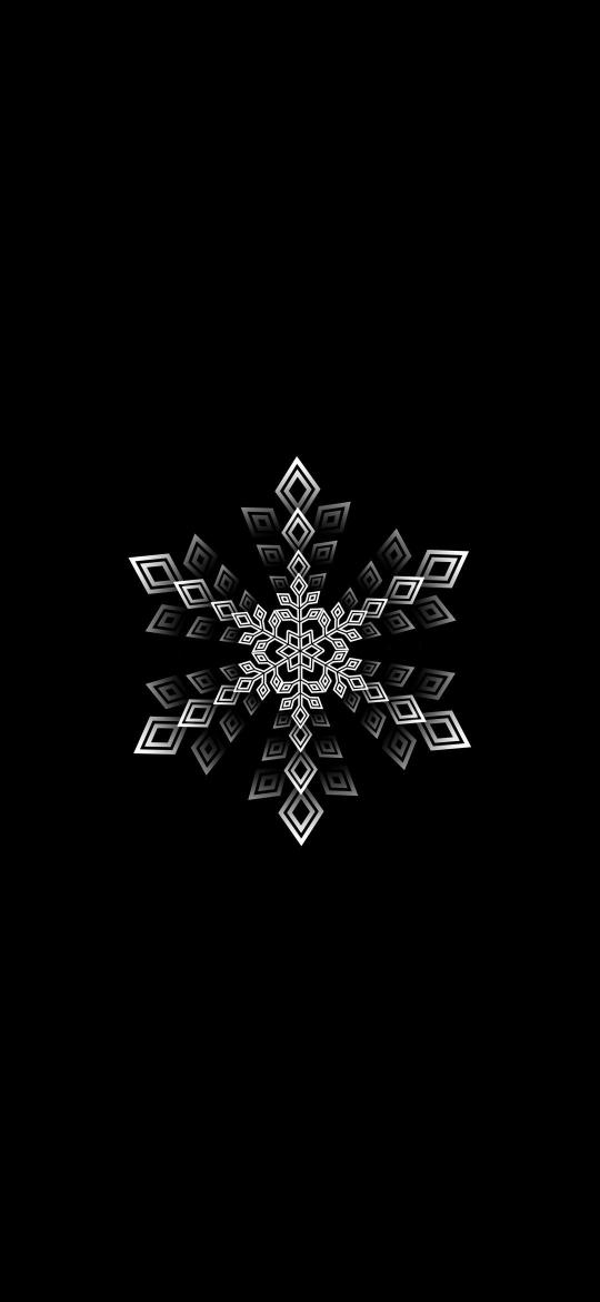 Geometric Snowflake Design - Related Dark Wallpapers wallpaper