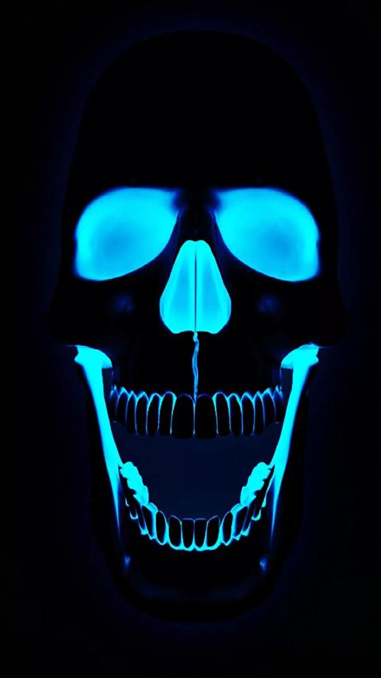 Glowing Blue Skull
