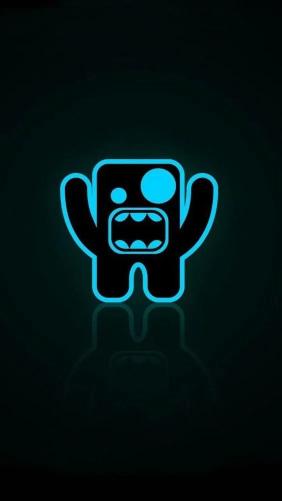 Glowing Domo Monster - Related Dark Wallpapers wallpaper