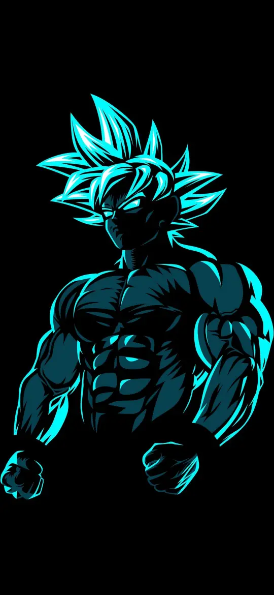 Goku Neon Silhouette - Related Anime Wallpapers wallpaper