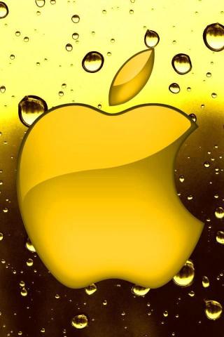 Golden Apple Droplets - Related Dark Wallpapers wallpaper