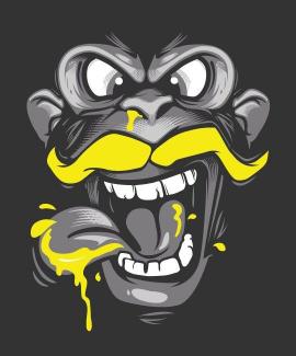 Grinning Monkey Cartoon - Related Dark Wallpapers wallpaper