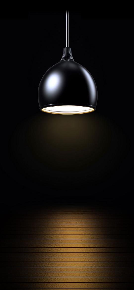 Illuminated Black Pendant Lamp - Related 4K Wallpapers wallpaper