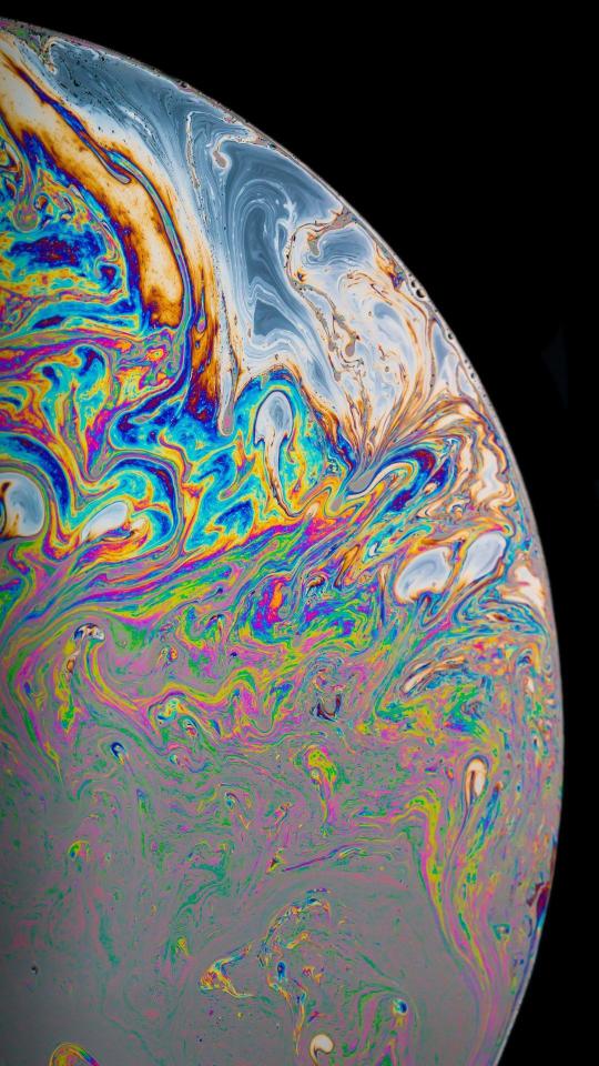 Iridescent Bubble Surface - Related Dark Wallpapers wallpaper