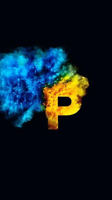 Letter P Color Burst