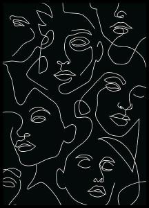 Line Art Faces - Related 4K Wallpapers wallpaper