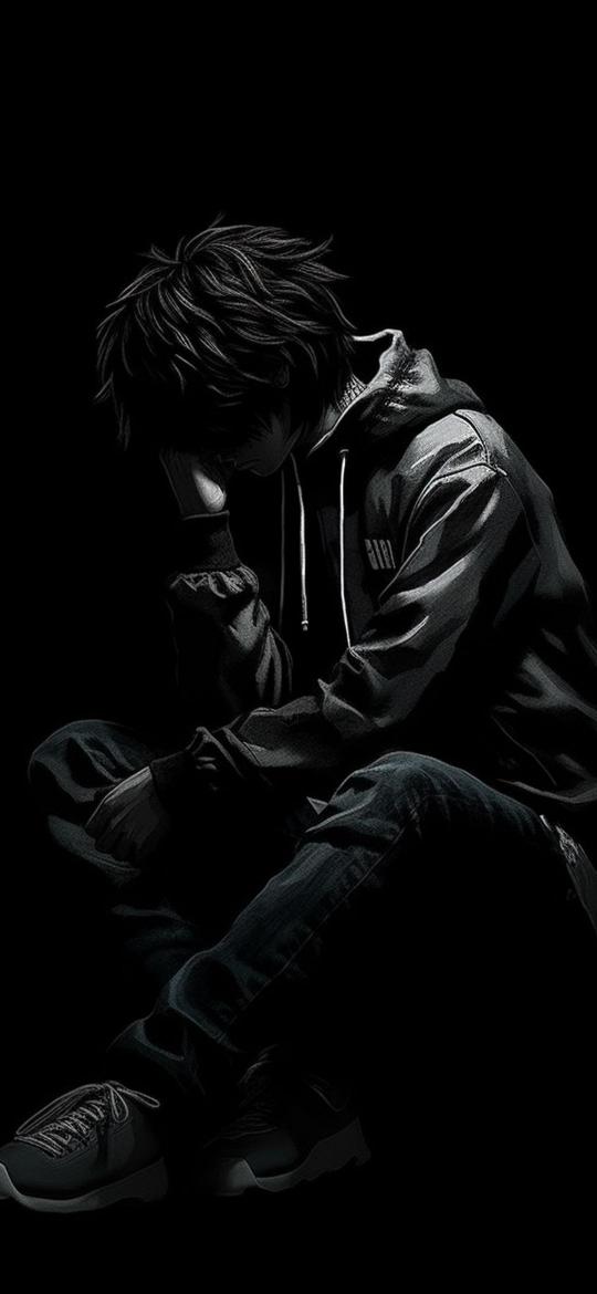 Melancholy Anime Boy - Related Anime Wallpapers wallpaper