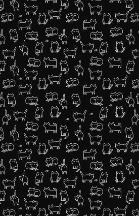 Minimalist Cat Pattern Black - Related Dark Wallpapers wallpaper