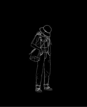 Minimalist Girl Outline