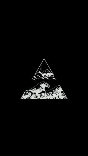 Minimalist Mountain Wave Art - Related StockWalls wallpaper