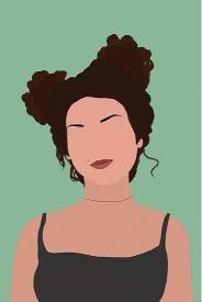 Minimalist Woman Portrait - Related Dark Wallpapers wallpaper