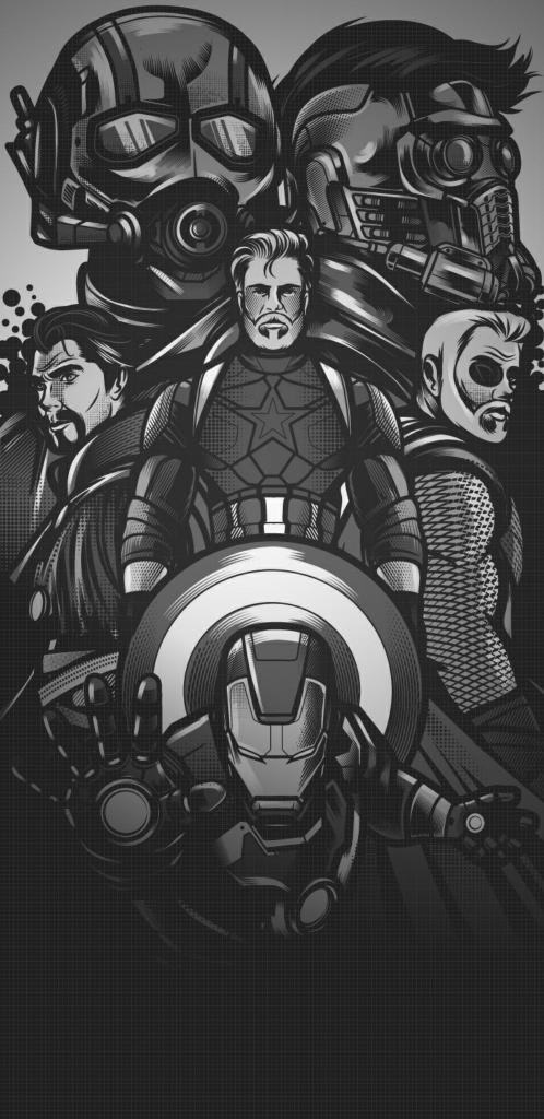 Monochrome Avengers Assemble - Related Dark Wallpapers wallpaper