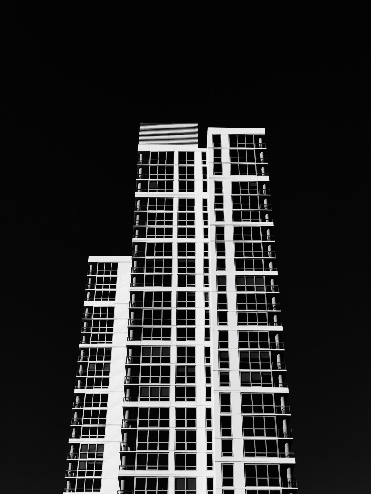 Monochrome Building Facade - Related Anime Wallpapers wallpaper