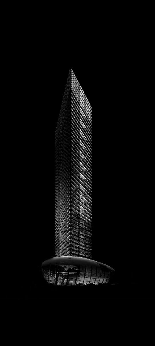 Monochrome Building Silhouette - Related Dark Wallpapers wallpaper