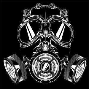Monochrome Gas Mask Art - Related Dark Wallpapers wallpaper