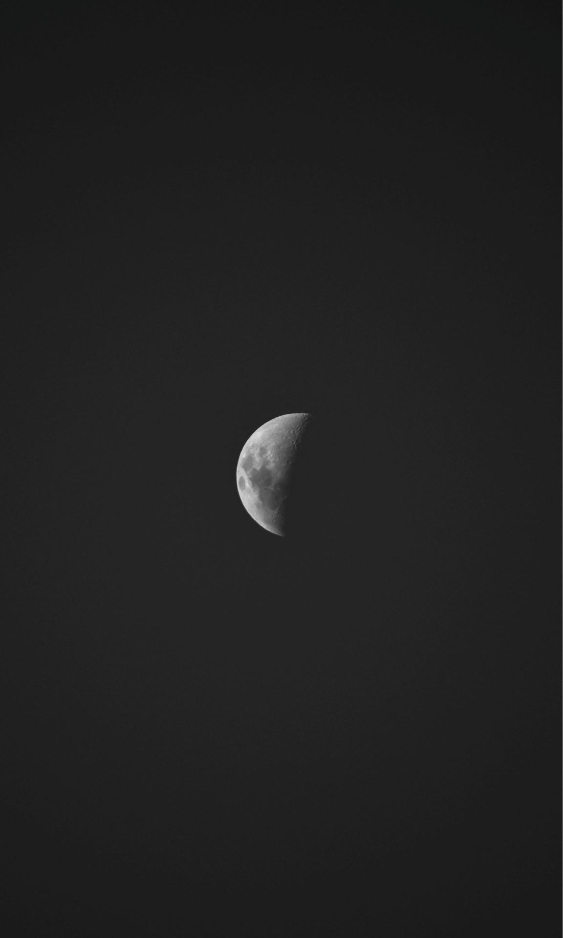 Monochrome Lunar Phase - Related Dark Wallpapers wallpaper