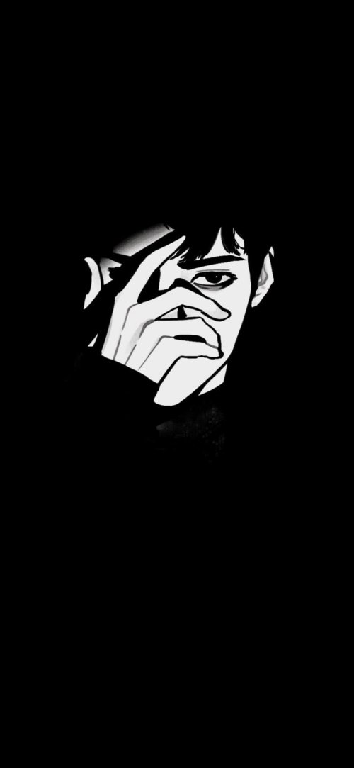 Monochrome Mysterious Gaze Portrait