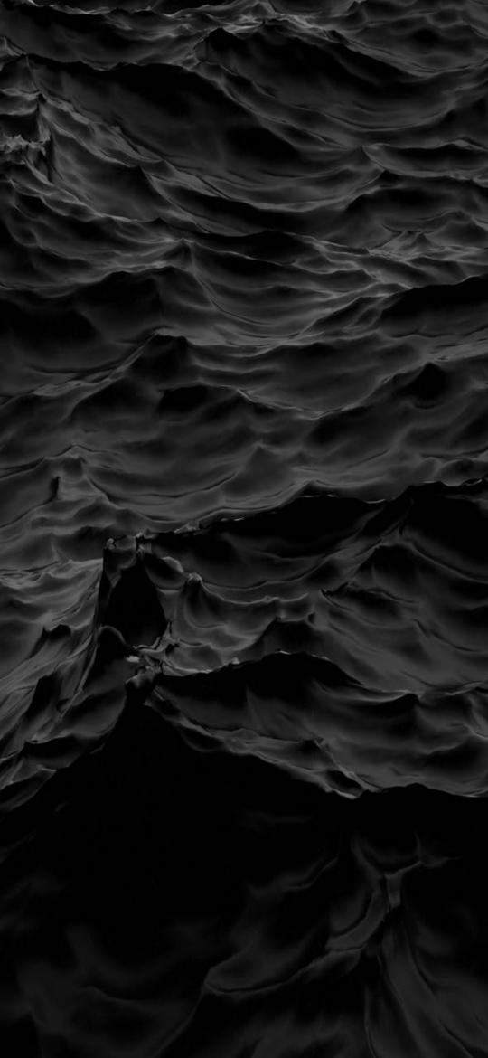Monochrome Ocean Waves - Related Dark Wallpapers wallpaper