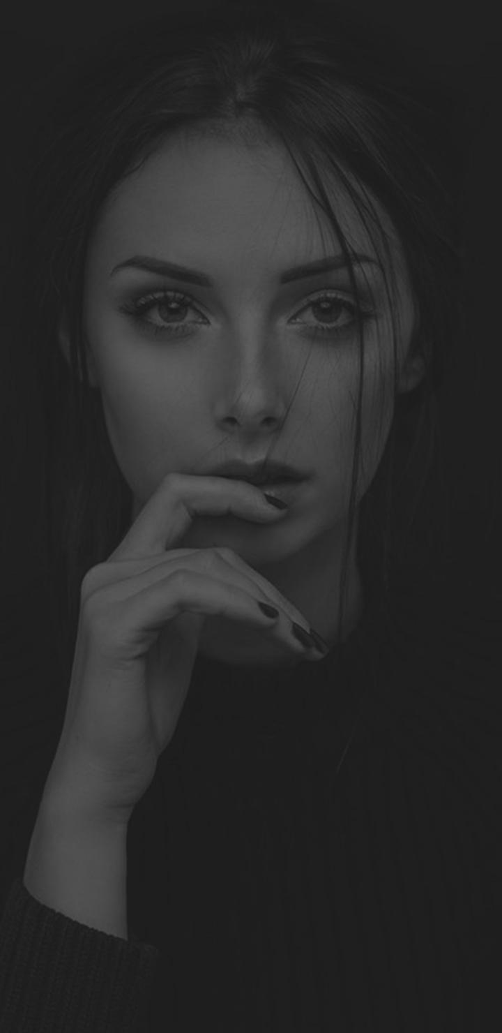 Monochrome Pensive Portrait - Related Dark Wallpapers wallpaper