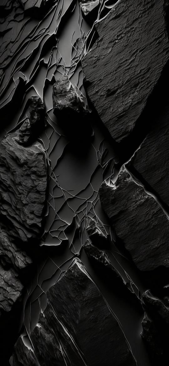 Monochrome Rock Formation Abstract - Related Anime Wallpapers wallpaper