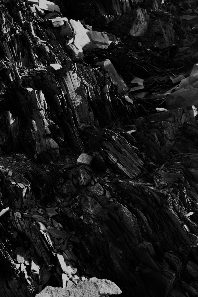 Monochrome Rock Formation - Related Dark Wallpapers wallpaper