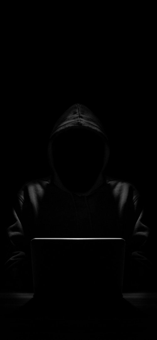 Mysterious Hacker at Work - Dark Wallpapers Wallpaper