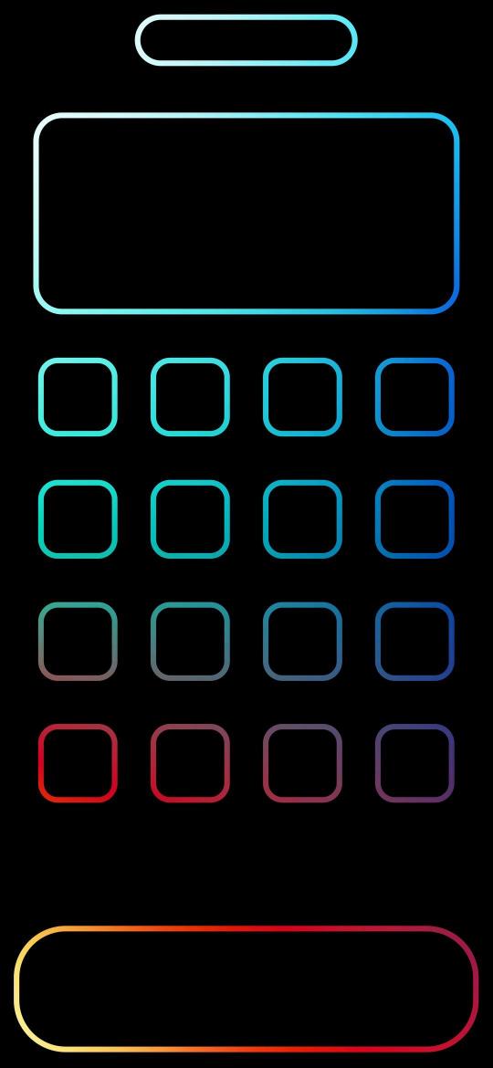 Neon App Grid - Related Dark Wallpapers wallpaper