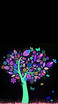 Neon Butterfly Tree
