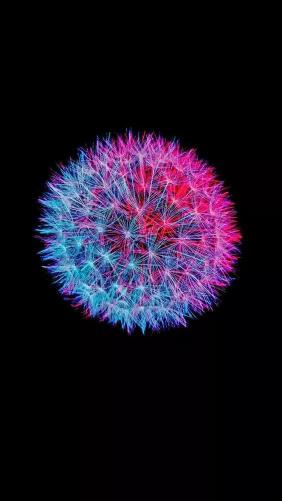 Neon Dandelion Burst - Related 4K Wallpapers wallpaper