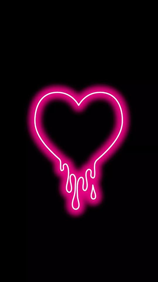 Neon Dripping Heart