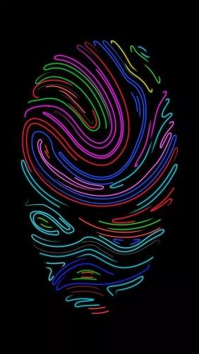 Neon Fingerprint Abstract - Related Dark Wallpapers wallpaper