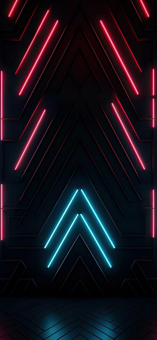 Neon Geometric Abstraction - Related Dark Wallpapers wallpaper