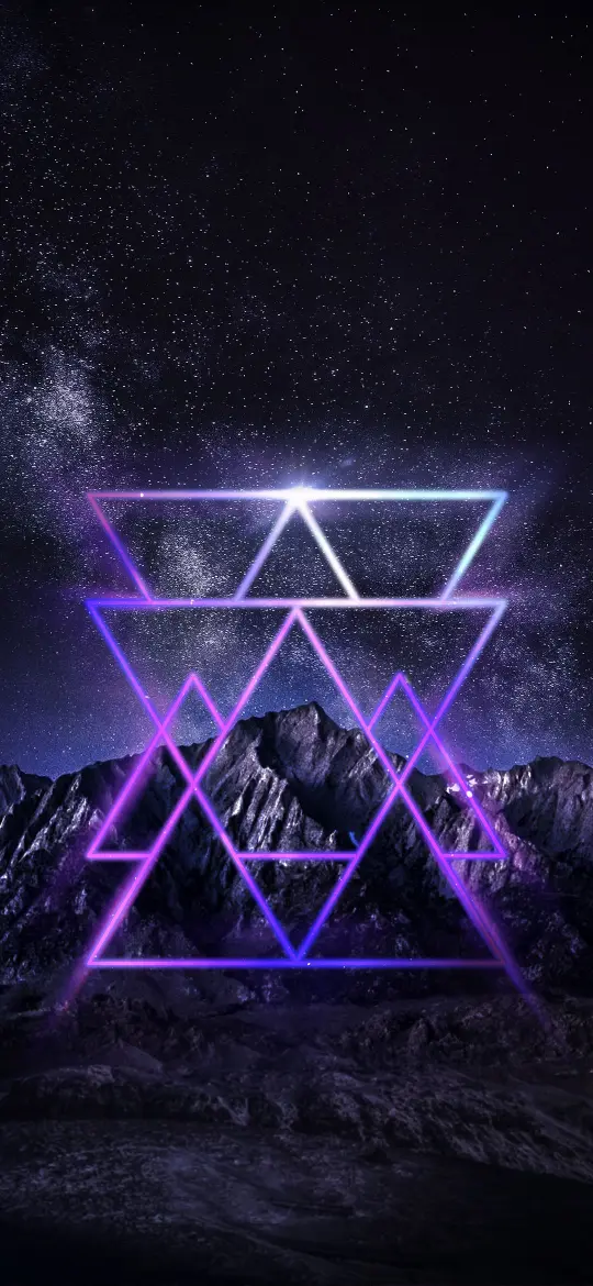 Neon Mountain Geometry